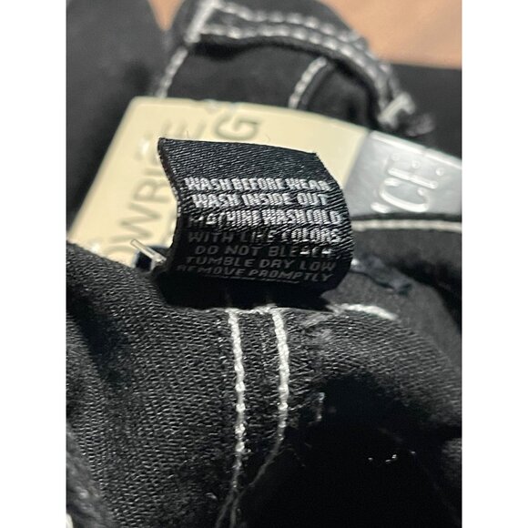 Blue Spice Low Rise Wide Leg Dad Jeans Womens JR Size 9 Black Sustainable Boho - Picture 7 of 12